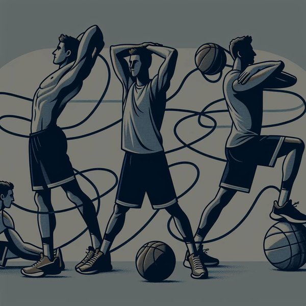 Quels sont les étirements spécifiques recommandés pour les basketteurs avant et après l'entraînement ?